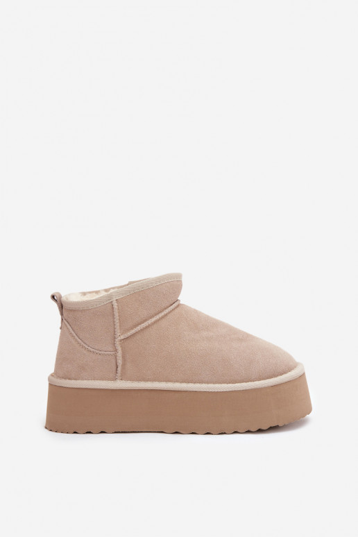 Women's snow boots made of natural suede beige Mairene