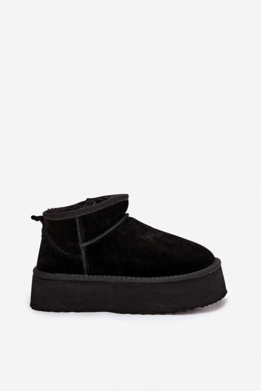 Women's Snow Boots Made of Natural Suede Black Mairene