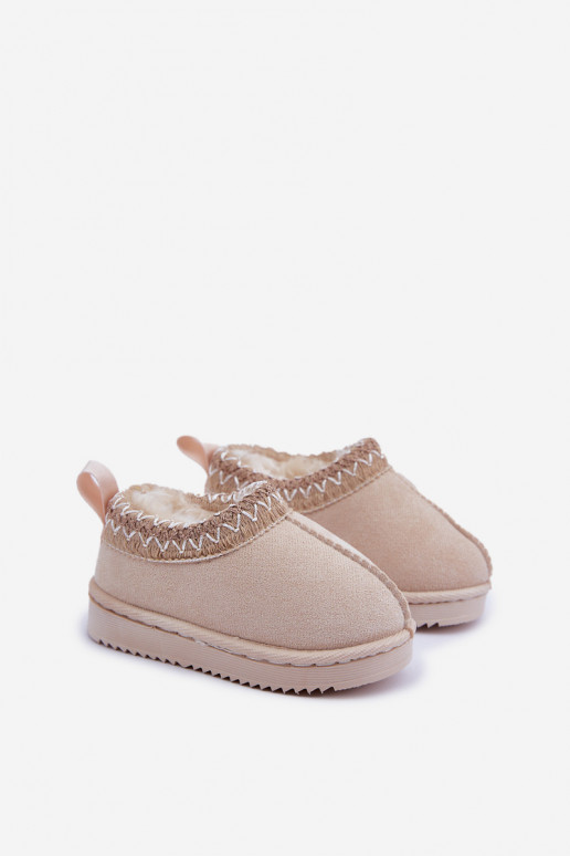 Snow Boots Kids Platform Insulated With Fur Light Beige Vilabria