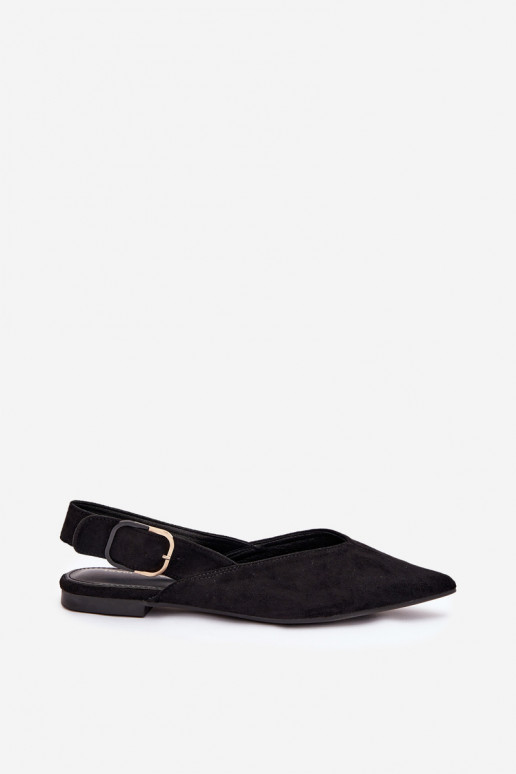 Women's Ballerinas With Buckle Black Tanelia