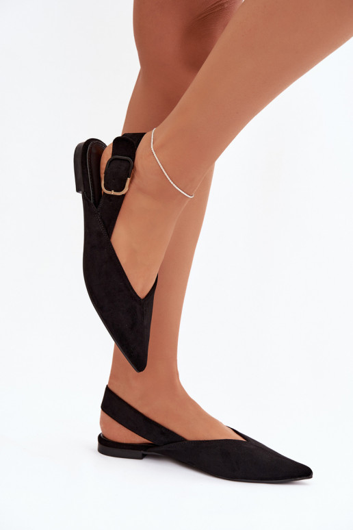 Women's Ballerinas With Buckle Black Tanelia