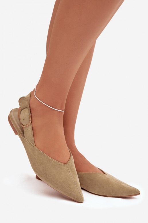 Women's Ballerinas With Clasp Green Tanelia