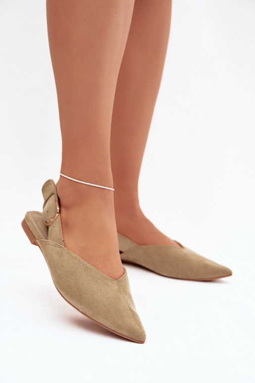 Women's Ballerinas With Clasp Green Tanelia