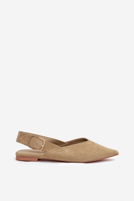 Women's Ballerinas With Clasp Green Tanelia
