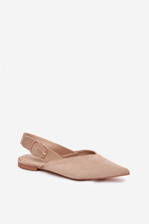 Women's Ballerinas With Clasp Beige Tanelia