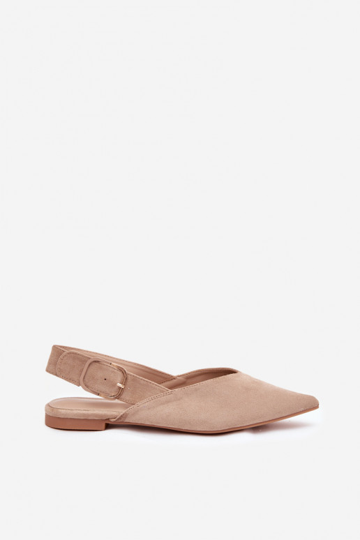 Women's Ballerinas With Clasp Beige Tanelia