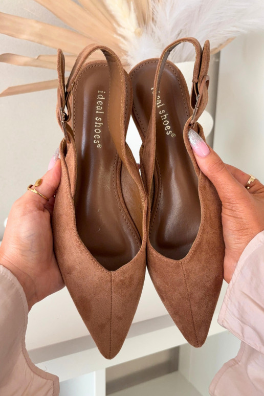 Women's Ballerinas With Clasp Camel Tanelia