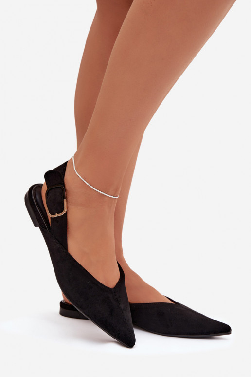 Women's Ballerinas With Buckle Black Tanelia
