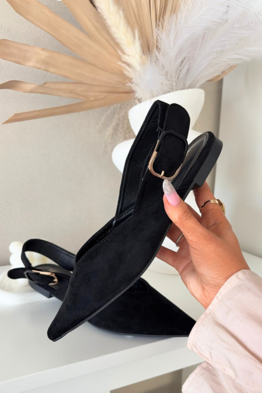 Women's Ballerinas With Buckle Black Tanelia