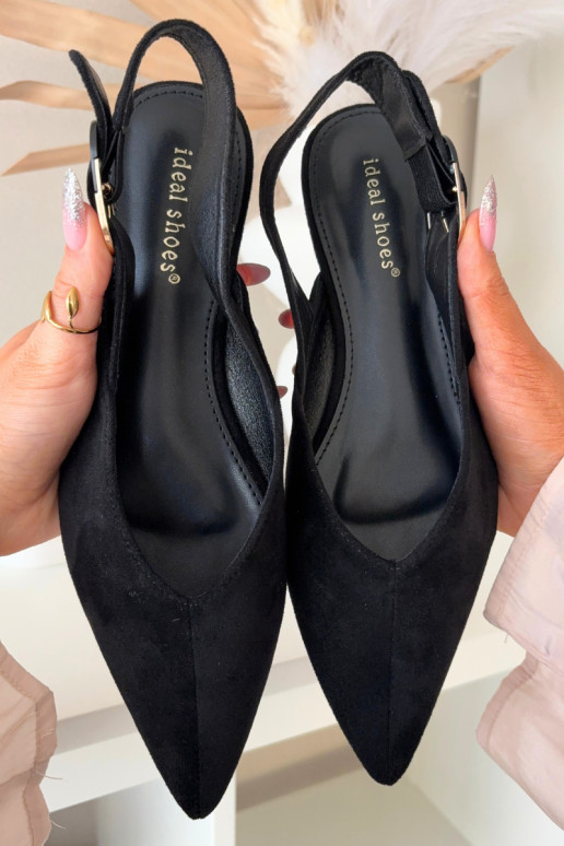 Women's Ballerinas With Buckle Black Tanelia