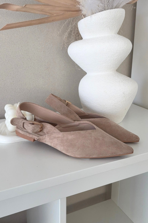 Women's Ballerinas With Clasp Beige Tanelia