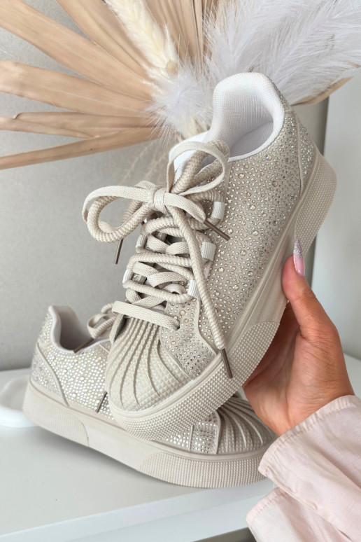 Decorated Women's Sneakers Beige Calissea