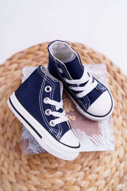 Kids' High Sneakers Navy Blue Filemon