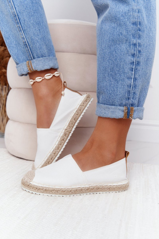 Espadryle Na Plecionej Podeszwie Big Star HH274493 Białe