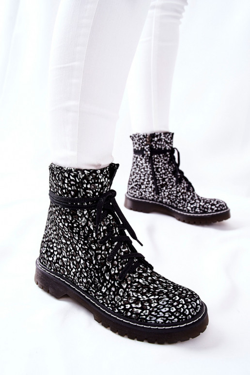 Women's Ankle Boots Maciejka Black and white 01609-48