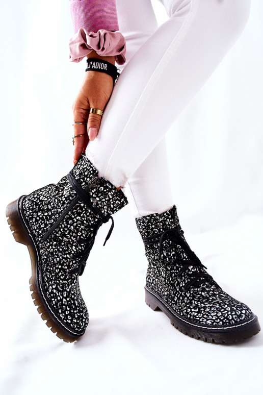 Women's Ankle Boots Maciejka Black and white 01609-48