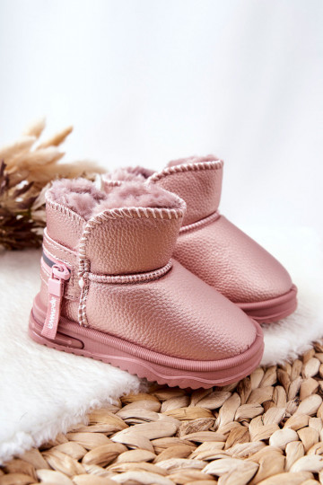 Children's Snow Boots Pink Frosty 2