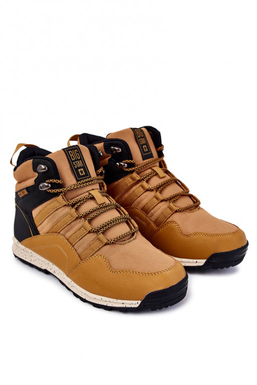 Damskie Wysokie Buty Trekkingowe Big Star KK274609 Camel