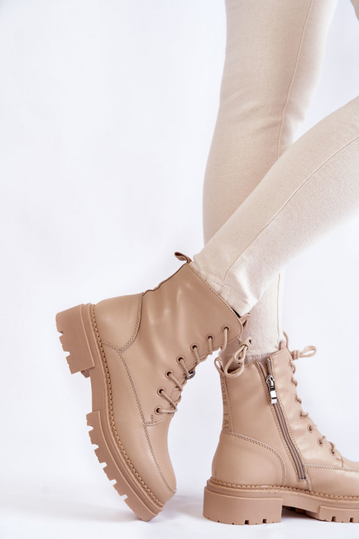 Leather Warm Boots La.Fi 250009TA-QN Beige