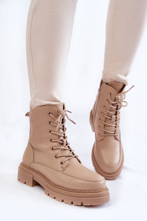 Leather Warm Boots La.Fi 250009TA-QN Beige