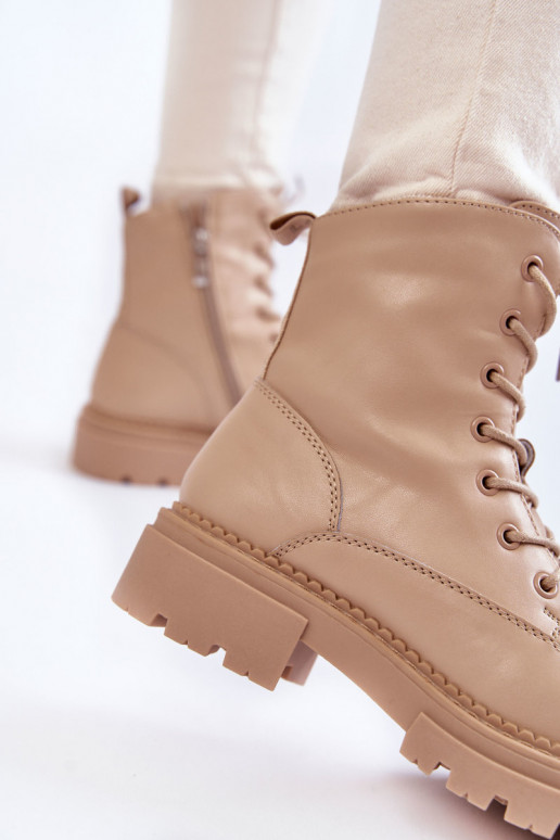 Leather Warm Boots La.Fi 250009TA-QN Beige