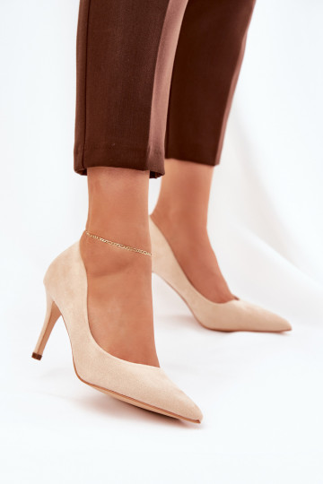 High Heels Made Of Eco Suede Beige Vannith 2