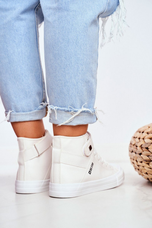 Women's Leather High Sneakers BIG STAR V274541 White