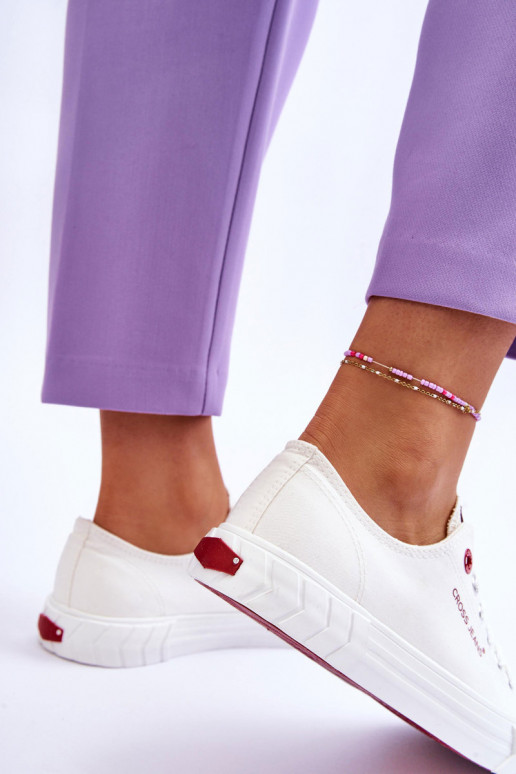 Klasyczne Damskie Trampki Cross Jeans LL2R4052 Białe