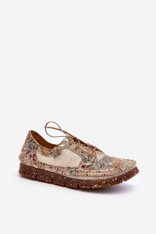 Women's Leather Shoes Maciejka 05850-22 Light Beige