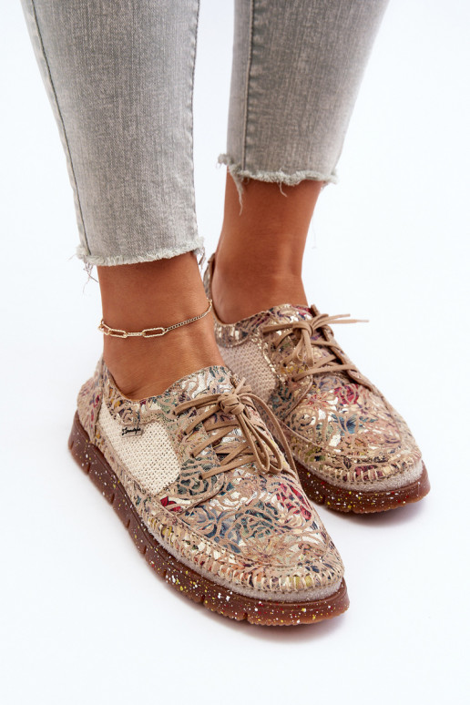 Women's Leather Shoes Maciejka 05850-22 Light Beige