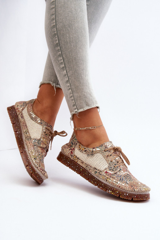 Women's Leather Shoes Maciejka 05850-22 Light Beige