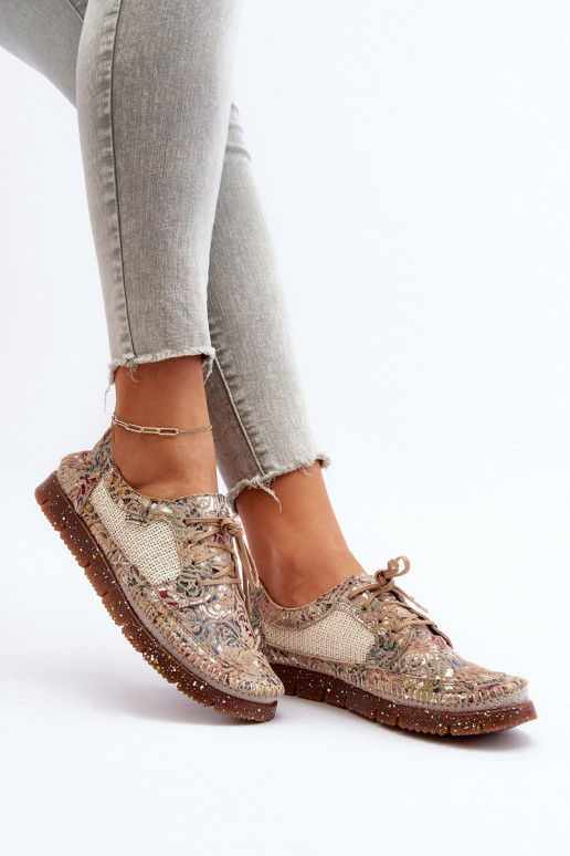 Women's Leather Shoes Maciejka 05850-22 Light Beige