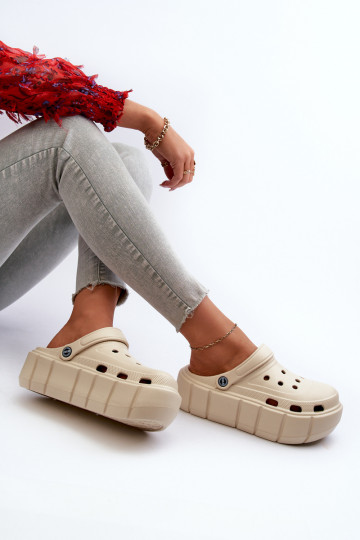 Women's Foam Platform Sandals in Beige Itubia 2