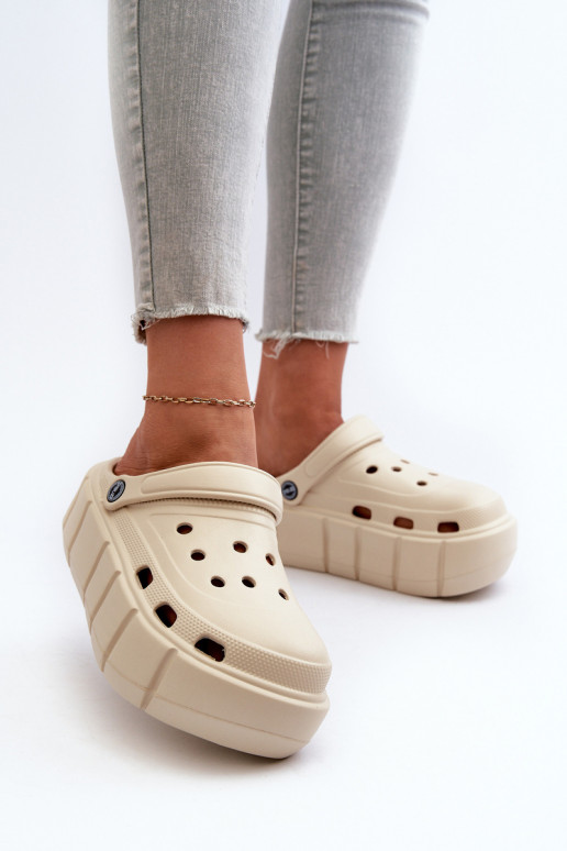 Women's Foam Platform Sandals in Beige Itubia