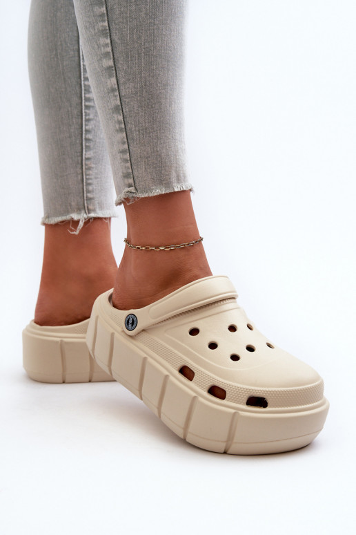 Women's Foam Platform Sandals in Beige Itubia