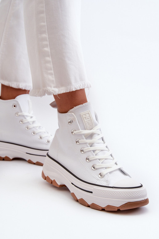 White Platform High Top Women's Sneakers Valvia