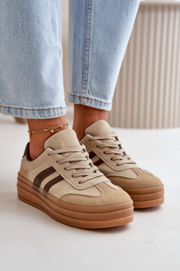 Women's Platform Sneakers Brown Nesonice 2