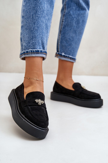 Women's Platform Moccasins Black Erithine 2