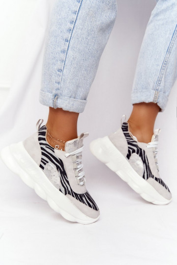 Women's Sports Platform Shoes Lu Boo Grey 2