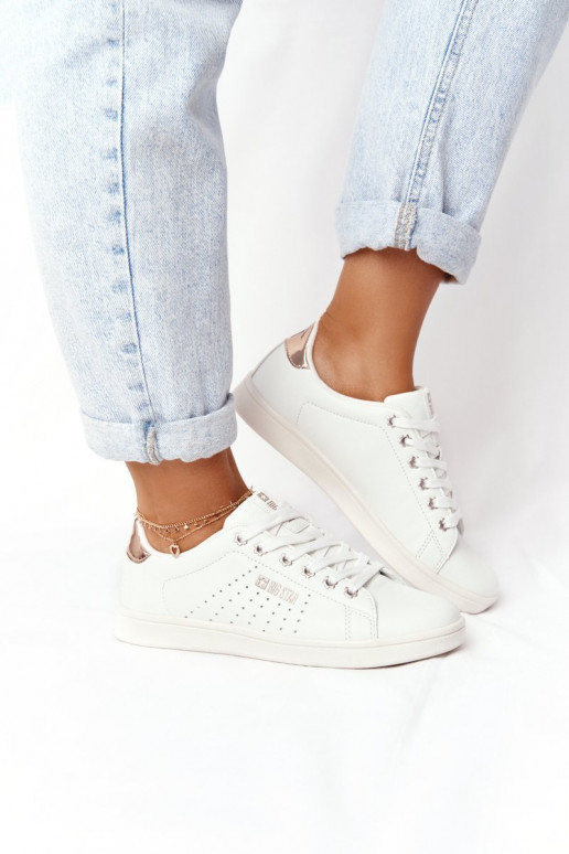 Women's Leather Sneakers BIG STAR DD274583 White-Copper