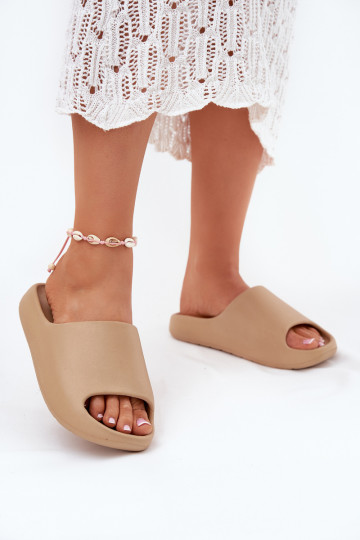 Women's Foam Slippers Dark Beige Rivasol