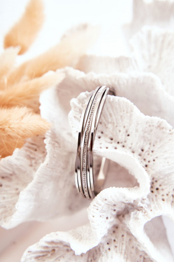 Women's Steel Bracelet With Zircons Silver Myrens 2