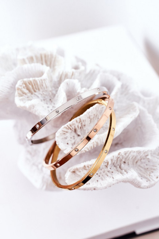 Bransoletka StalowawithCyrkoniami Srebrna