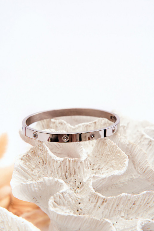 Steel Bracelet with Cubic Zirconia Silver Lauren