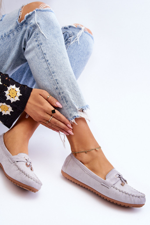 Classic Suede Loafers Grey Good Time