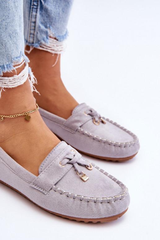 Classic Suede Loafers Grey Good Time