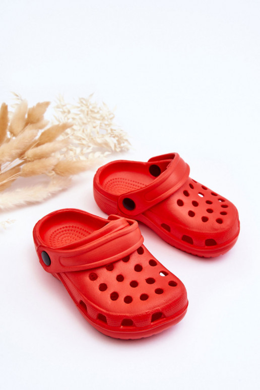 Baby Foam Crocs Slides Red Percy