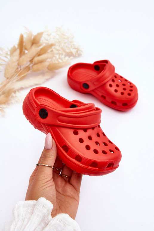 Baby Foam Crocs Slides Red Percy