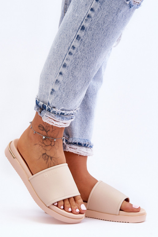 Women's Platform Slippers Big Star LL274933 Beige