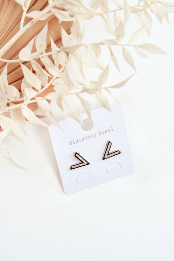 Classic V-shaped Earrings Gold 2